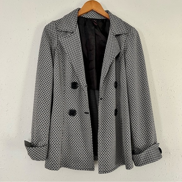 Wrapper Black White Blazer Jacket Office Formal X O Small - Picture 2 of 7